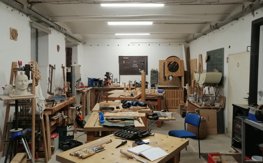 Die Werkstatt in der Weißgasse 3 - selten so aufgeräumt